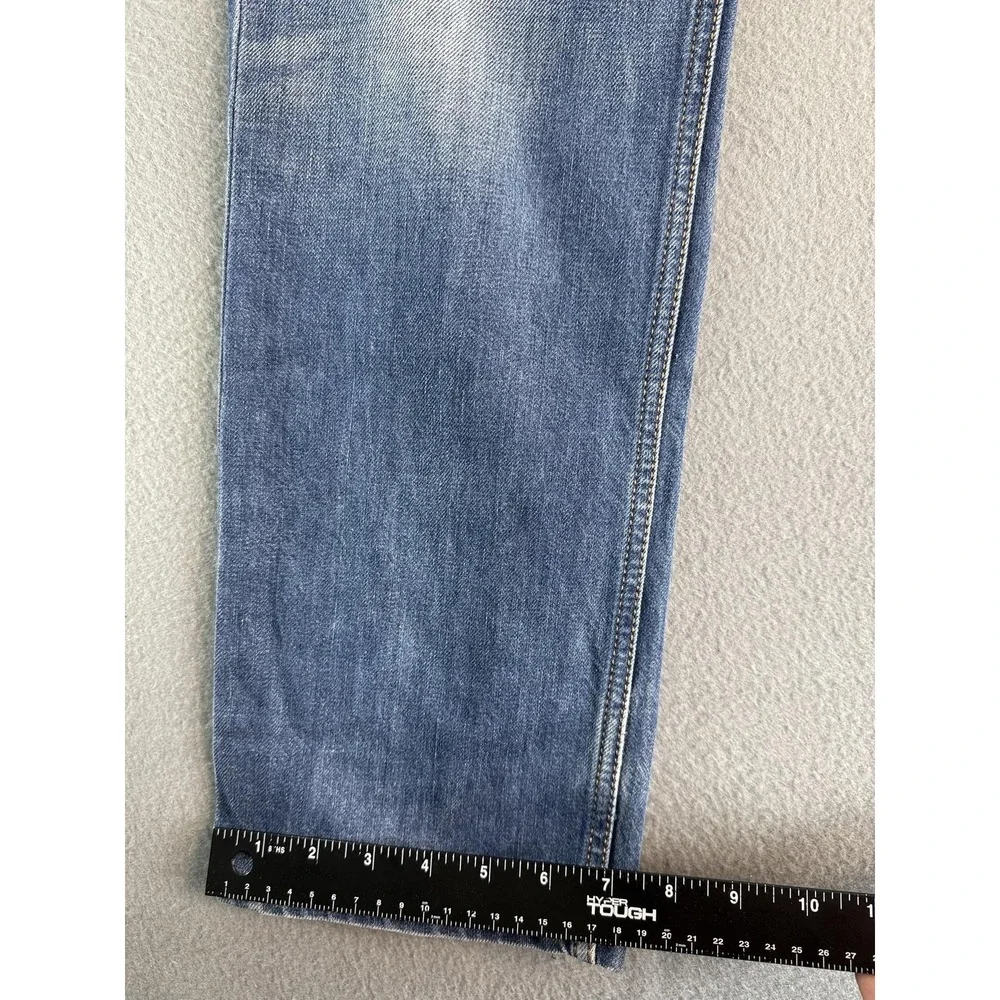 Diesel Safado Jeans Mens 33x34 Medium Wash Blue Slim Straight Distressed Denim
